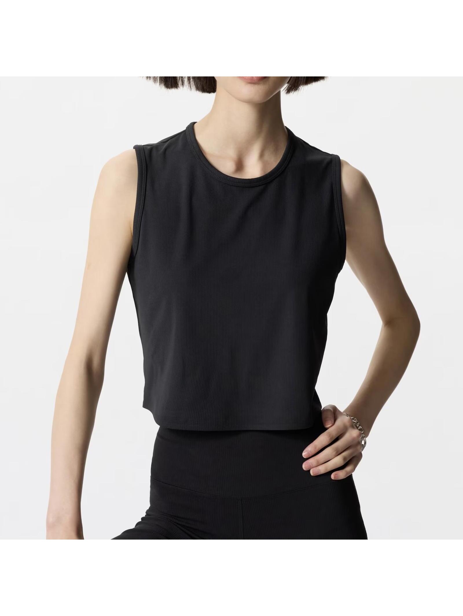 Uniqlo Airism Soft Ribbed T-Shirt | Sleeveless Tank Top Nwt Black Xs